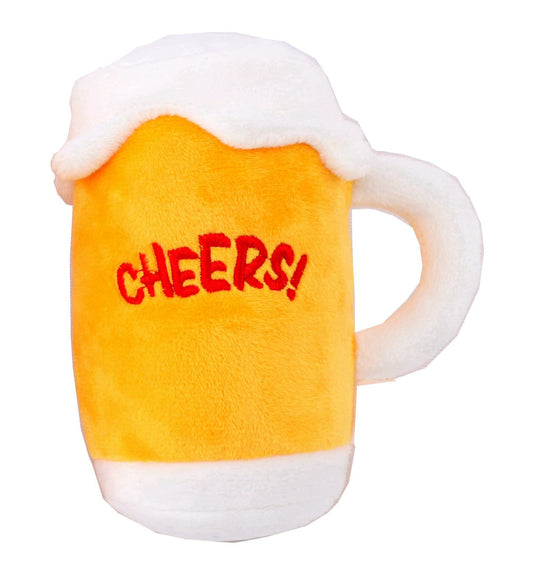 Creative Cartoon Beer Bottle Plush Dog Toy